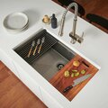 Ruvati 30-inch Gunmetal Black Stainless Steel Workstation Undermount Kitchen Sink Single Bowl RVH6530BL